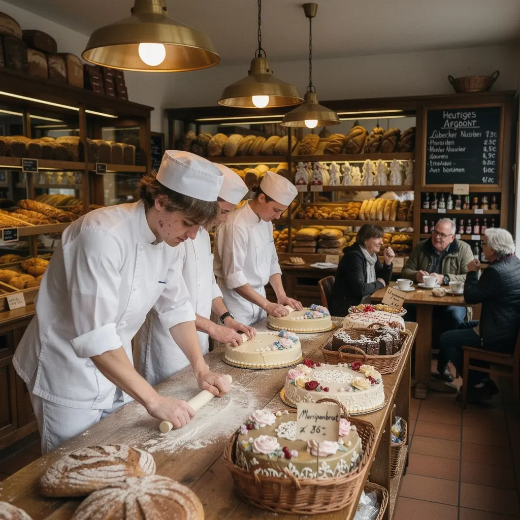 Ein Blick auf den Lübecker Hafen, wo Geschichte und maritime Tradition aufeinandertreffen.